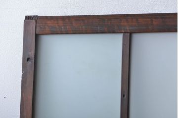 すりガラスと模様ガラス入りガラス戸2枚