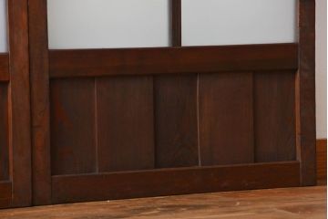 すりガラスと模様ガラス入りガラス戸2枚