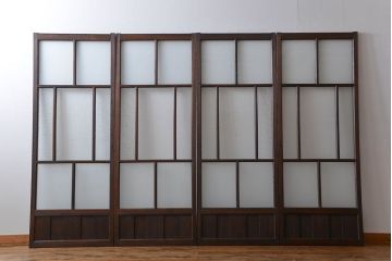 大正ロマン ガラス戸4枚セット(引き戸)