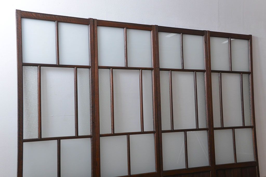 大正ロマン ガラス戸4枚セット(引き戸)