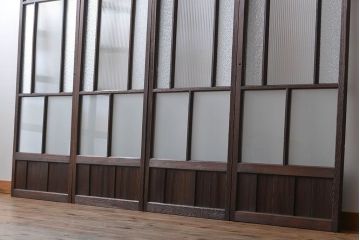 大正ロマン ガラス戸4枚セット(引き戸)