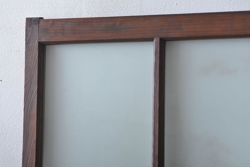 すりガラスと模様ガラス入りガラス戸2枚セット(2)(引き戸)