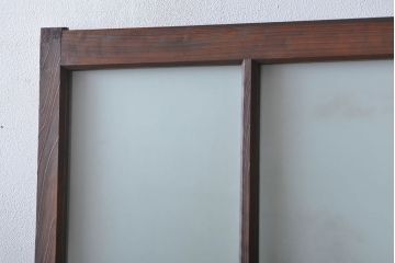 すりガラスと模様ガラス入りガラス戸2枚セット(2)(引き戸)