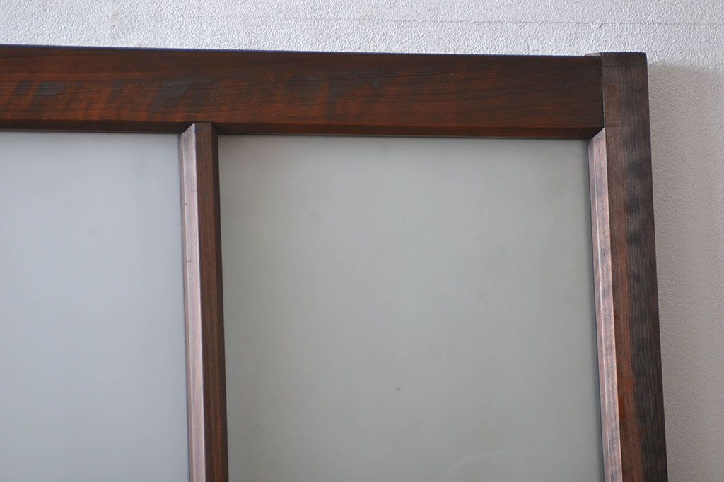 すりガラスと模様ガラス入りガラス戸2枚セット(2)(引き戸)