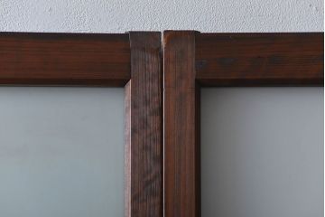 すりガラスと模様ガラス入りガラス戸2枚セット(2)(引き戸)