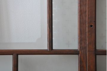 すりガラスと模様ガラス入りガラス戸2枚セット(2)(引き戸)