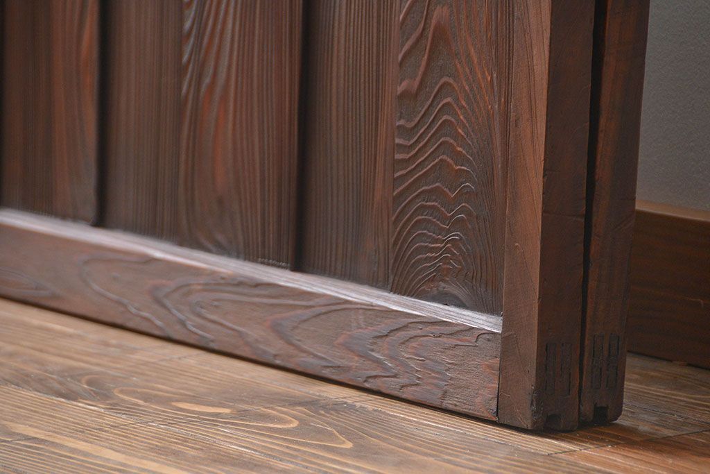 すりガラスと模様ガラス入りガラス戸2枚セット(2)(引き戸)