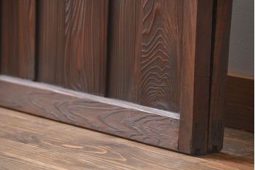 すりガラスと模様ガラス入りガラス戸2枚セット(2)(引き戸)