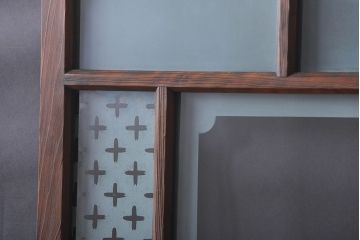 すりガラスと模様ガラス入りガラス戸2枚セット(2)(引き戸)