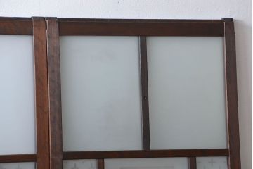 すりガラスと模様ガラス入りガラス戸2枚セット(2)(引き戸)