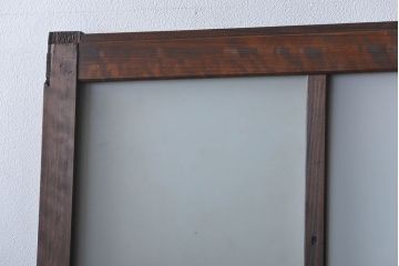 すりガラスと模様ガラス入りガラス戸2枚セット(2)(引き戸)