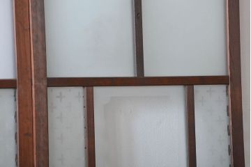 すりガラスと模様ガラス入りガラス戸2枚セット(2)(引き戸)