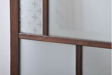 すりガラスと模様ガラス入りガラス戸2枚セット(2)(引き戸)