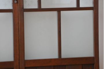 すりガラスと模様ガラス入りガラス戸2枚セット(2)(引き戸)