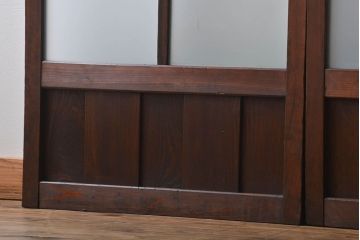 すりガラスと模様ガラス入りガラス戸2枚セット(2)(引き戸)