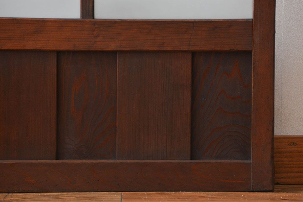 すりガラスと模様ガラス入りガラス戸2枚セット(2)(引き戸)