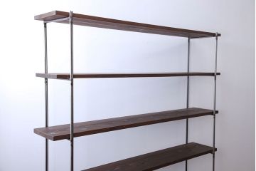 ラフジュオリジナル アイアンの薄型飾り棚【大】(陳列棚、アイアンラック)