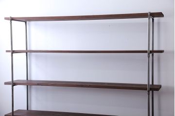 ラフジュオリジナル アイアンの薄型飾り棚【大】(陳列棚、アイアンラック)