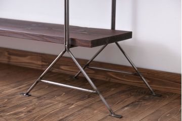 ラフジュオリジナル アイアンの薄型飾り棚【大】(陳列棚、アイアンラック)