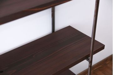 ラフジュオリジナル アイアンの薄型飾り棚【大】(陳列棚、アイアンラック)