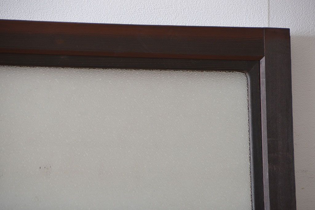 大正ロマン モールガラスとダイヤガラス入り!背の高い裏ガラス格子戸