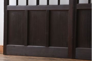 大正ロマン モールガラスとダイヤガラス入り!背の高い裏ガラス格子戸