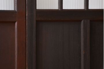 大正ロマン モールガラスとダイヤガラス入り!背の高い裏ガラス格子戸