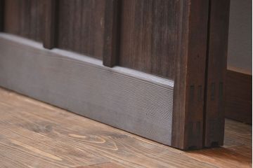 大正ロマン モールガラスとダイヤガラス入り!背の高い裏ガラス格子戸