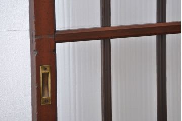 大正ロマン モールガラスとダイヤガラス入り!背の高い裏ガラス格子戸