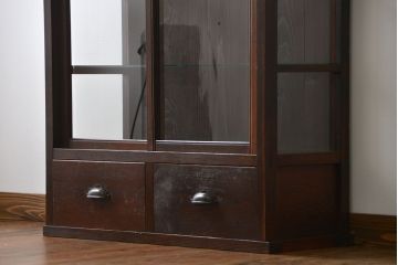 アンティーク家具　大正ロマン 古いタバコ屋のアンティークガラスケース