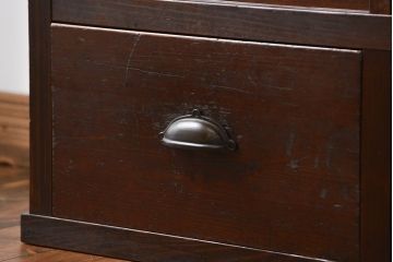 アンティーク家具　大正ロマン 古いタバコ屋のアンティークガラスケース