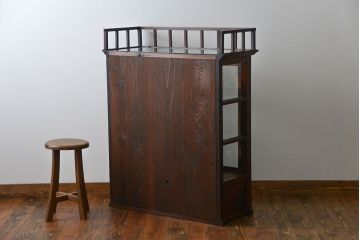 アンティーク家具　大正ロマン 古いタバコ屋のアンティークガラスケース