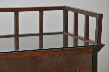 アンティーク家具　大正ロマン 古いタバコ屋のアンティークガラスケース