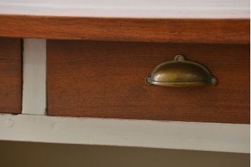 アンティーク家具　引き出し2杯付き　アンティークペイント収納棚