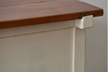 アンティーク家具　引き出し2杯付き　アンティークペイント収納棚