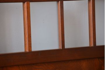 市松模様ガラスの背の高いガラス格子戸2枚セット