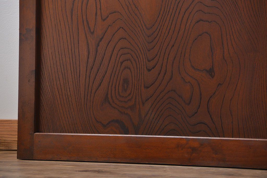 市松模様ガラスの背の高いガラス格子戸2枚セット