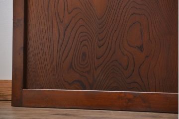 市松模様ガラスの背の高いガラス格子戸2枚セット