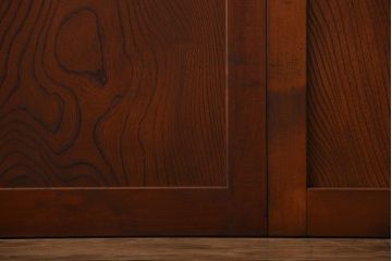 市松模様ガラスの背の高いガラス格子戸2枚セット