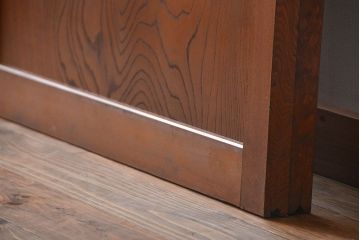 市松模様ガラスの背の高いガラス格子戸2枚セット