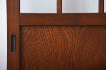 市松模様ガラスの背の高いガラス格子戸2枚セット