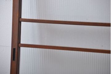 アンティーク　モールガラスとデザインガラス入りのガラス戸