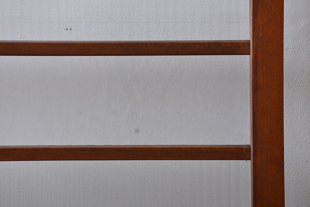 アンティーク　モールガラスとデザインガラス入りのガラス戸