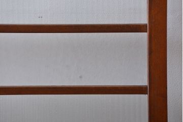 アンティーク　モールガラスとデザインガラス入りのガラス戸