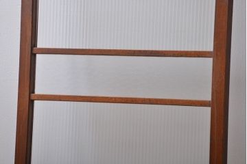 アンティーク　モールガラスとデザインガラス入りのガラス戸