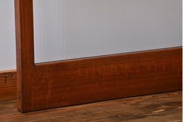 アンティーク　モールガラスとデザインガラス入りのガラス戸