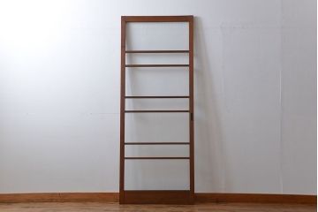 アンティーク　モールガラスとデザインガラス入りのガラス戸