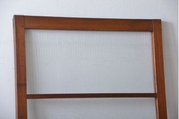 アンティーク　モールガラスとデザインガラス入りのガラス戸