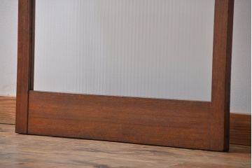 アンティーク　モールガラスとデザインガラス入りのガラス戸