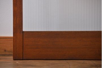 アンティーク　モールガラスとデザインガラス入りのガラス戸